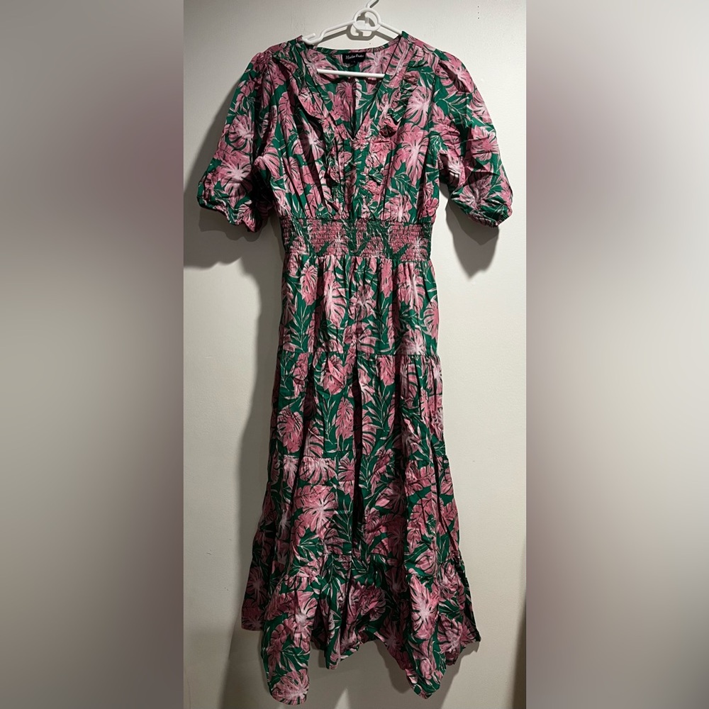 MEADOW RHODES tropical print maxi dress